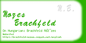mozes brachfeld business card